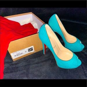 Authentic Christian Louboutin Altadama 140 watersnake